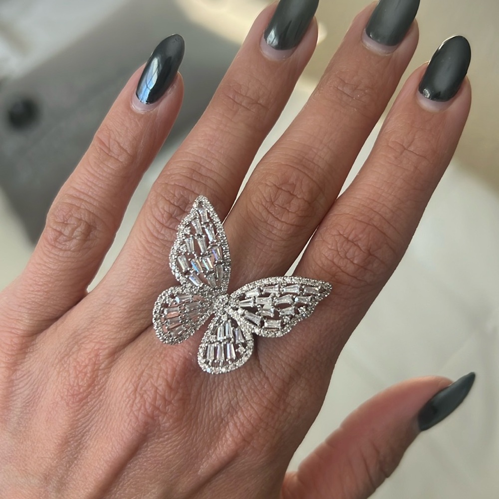 CZ Butterfly ring